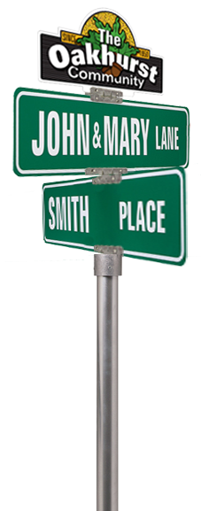 Mockup of street sign topper